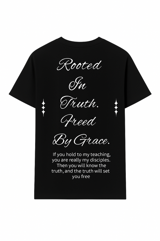 Life 4 Christ “Rooted in Truth, Freed by Grace” T-Shirt.