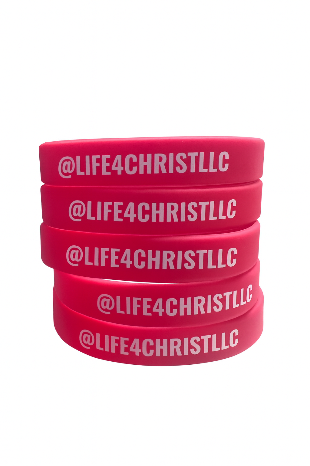 Life 4 Christ Silicone Wristbands – Red Edition